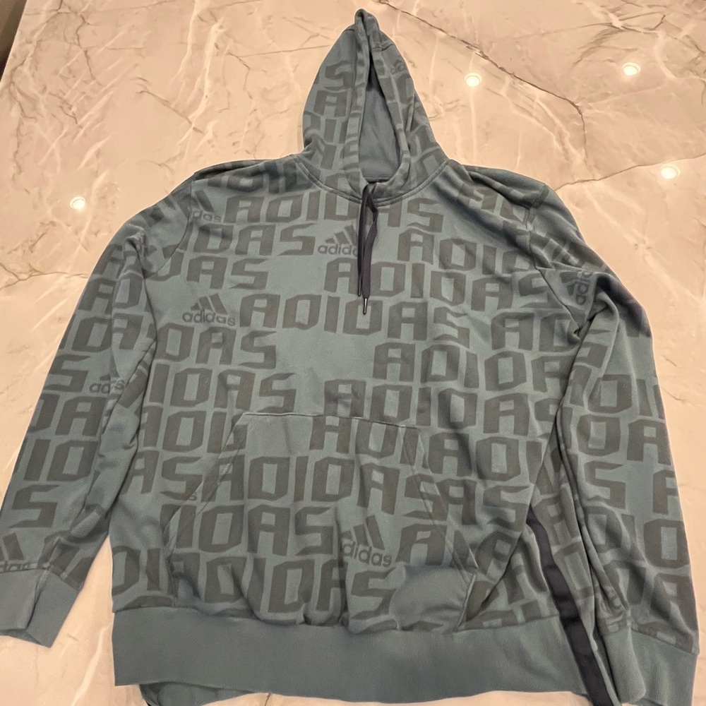 Mens Adidas Hoodie Sweatshirt, Large.